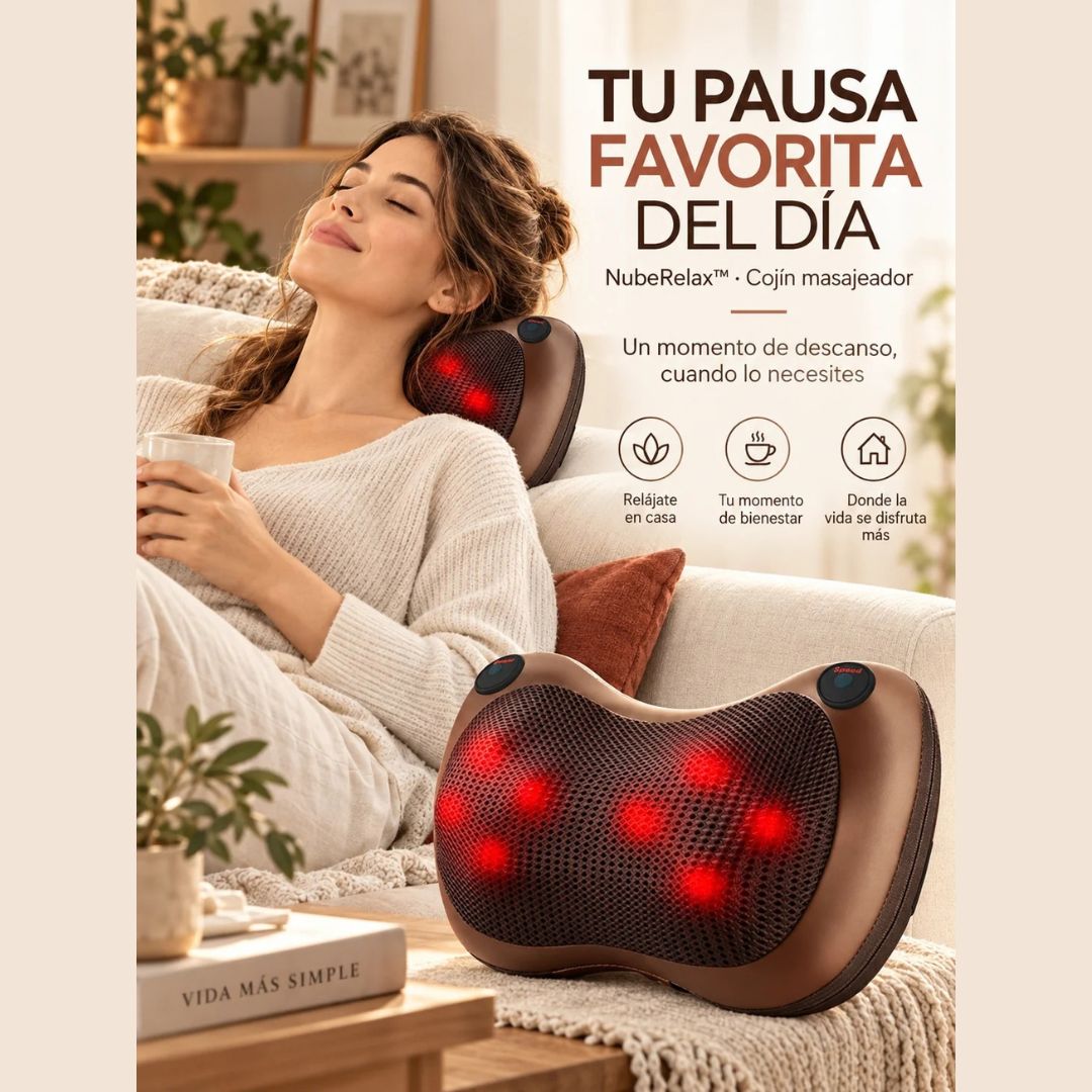 ¡Nuevo! NubeRelax® Cojin Masajeador Con Calor