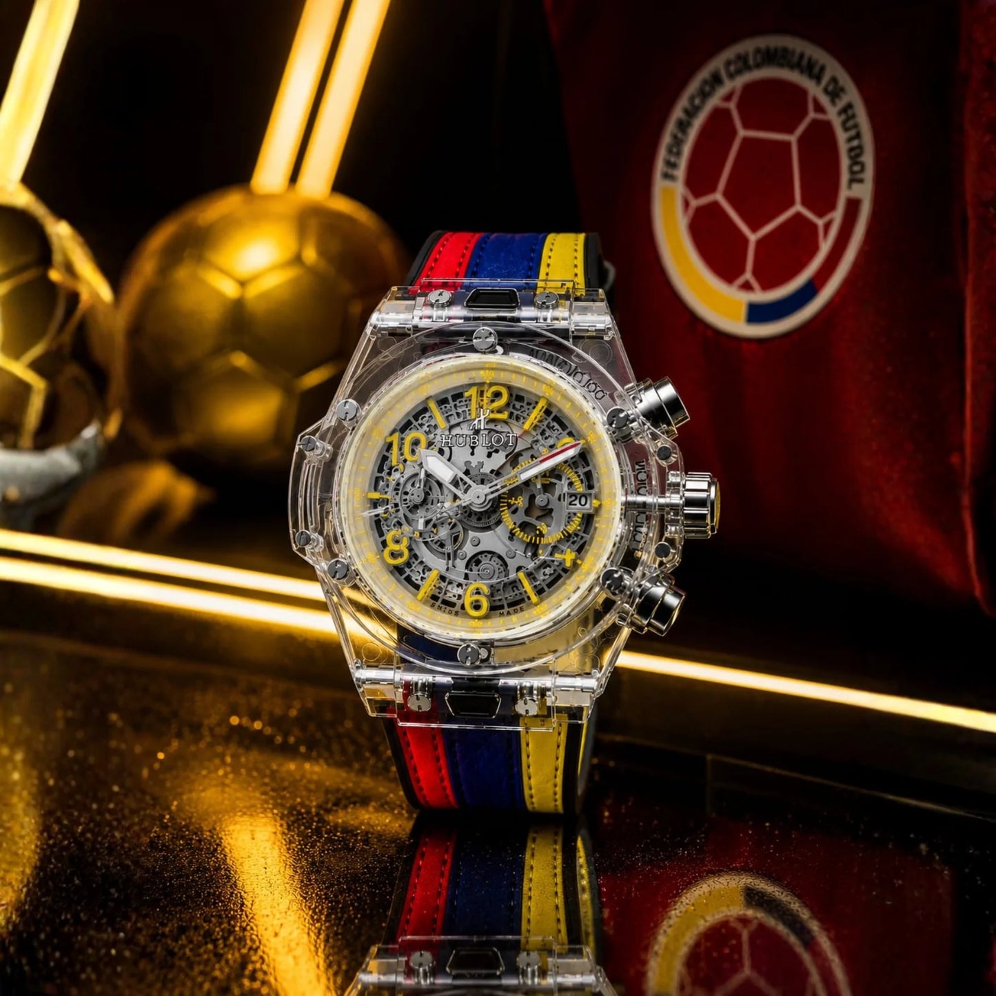 ¡Nuevo! Combo Mundialista ⚽🎉 Reloj + Pulsera + Estuche de lujo