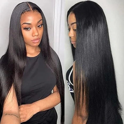 ¡Nueva! Peluca Seda Real™  Lisa Negra-Para Mujeres Que Brillan Sin Pedir Permiso