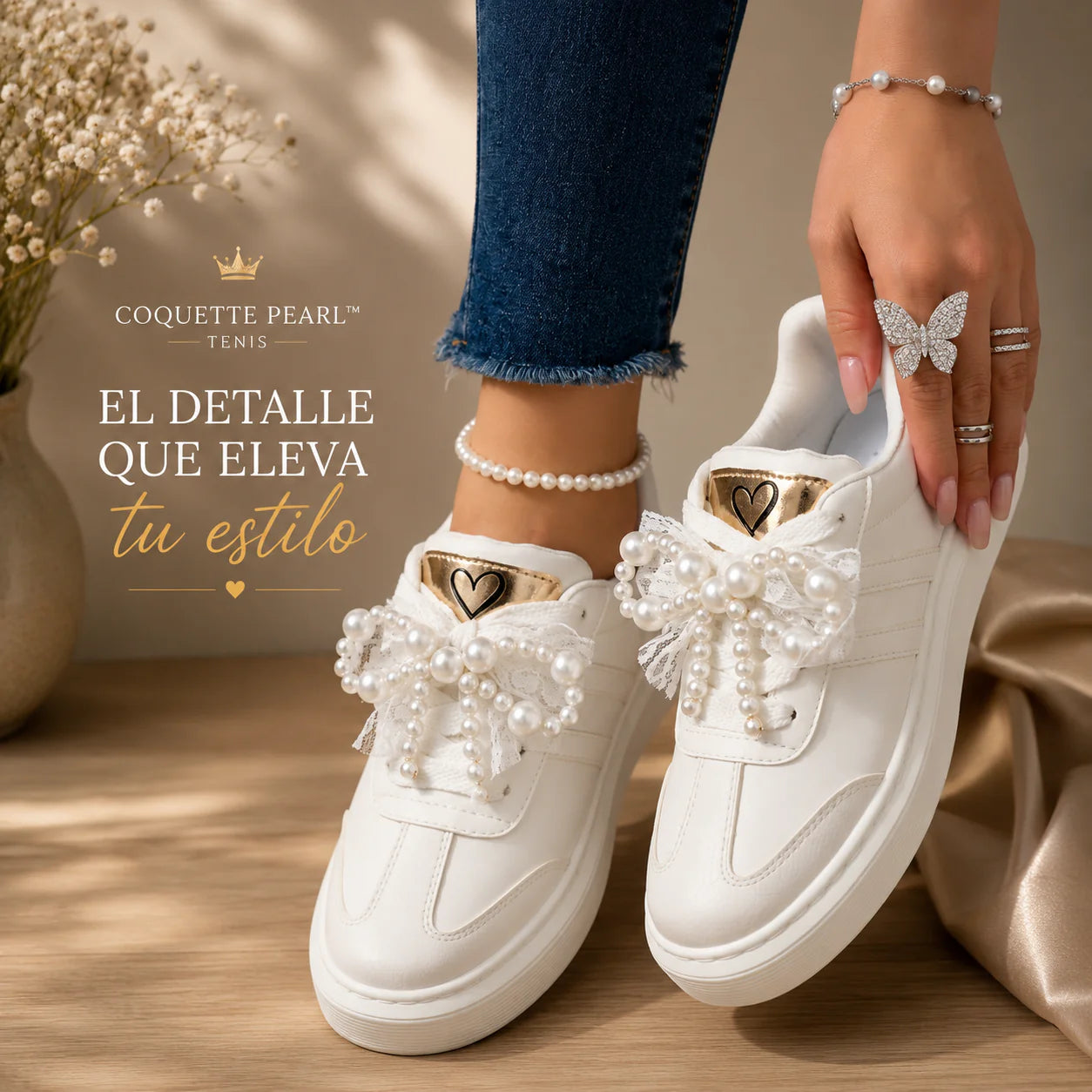 ¡Nuevos! Tenis Coquette Pearl™