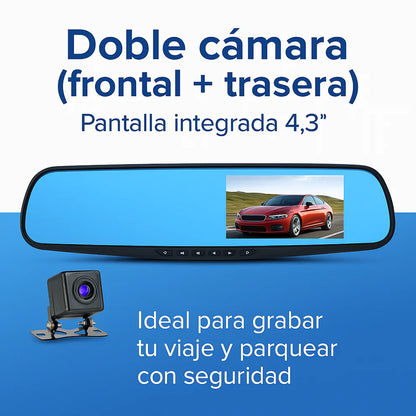 ¡Nuevo! DriveGuard® Retrovisor Inteligente con Cámara Dual Full HD