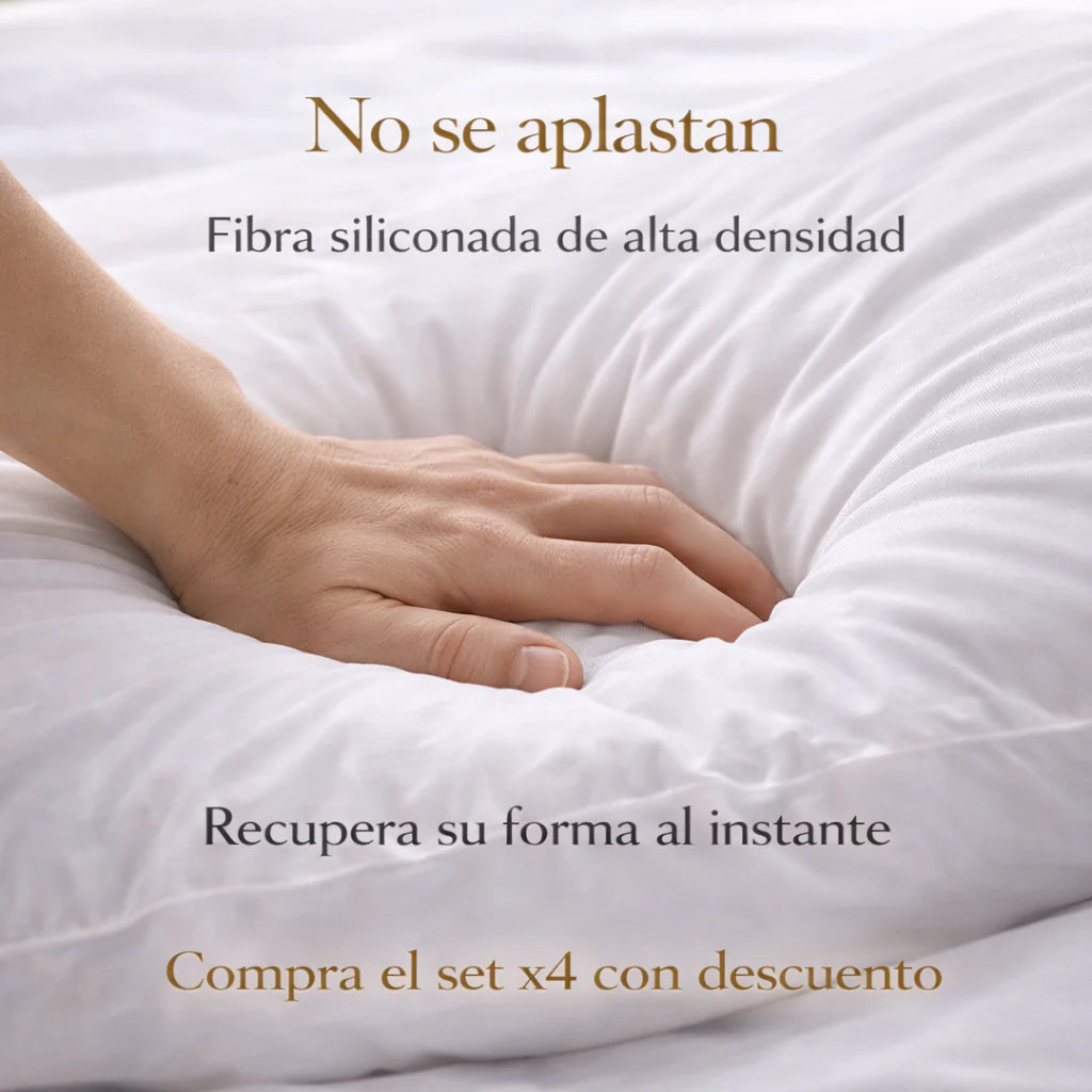¡Nuevo! Set X3 Almohadas Siliconadas Premium- Medidas: 60x40cm