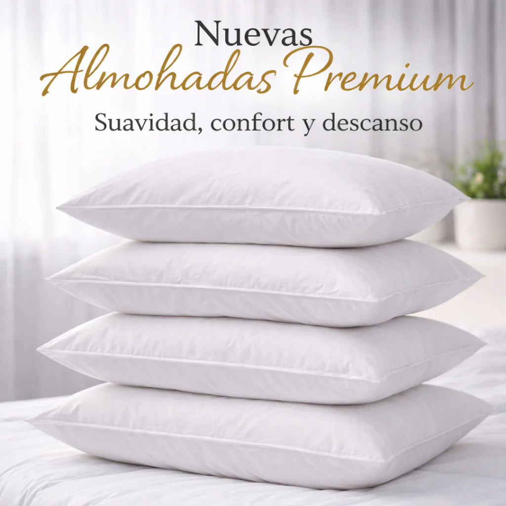 ¡Nuevo! Set X3 Almohadas Siliconadas Premium- Medidas: 60x40cm