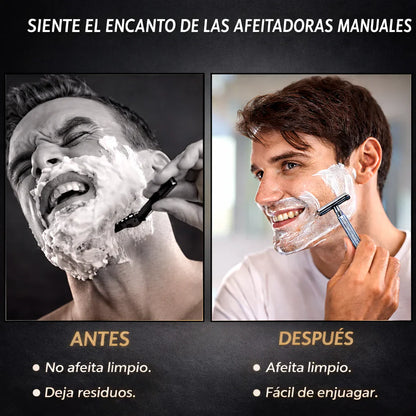 ¡Nueva! Luxblade™ Kit Premium De Afeitado En Acero Inoxidable