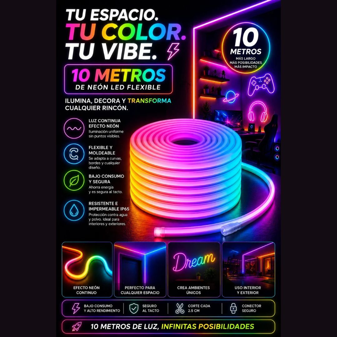 ¡Nueva! NEONOVA® 10 Metros De Luz Infinitas Posibilidades