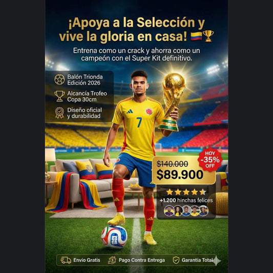 Balon Trionda + Trofeo Alcancia Copa Mundo 2026