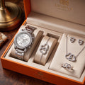 ¡Nuevo! Set Luxury Mom® Reloj+Collar+Anillo+Pulsera+Aretes