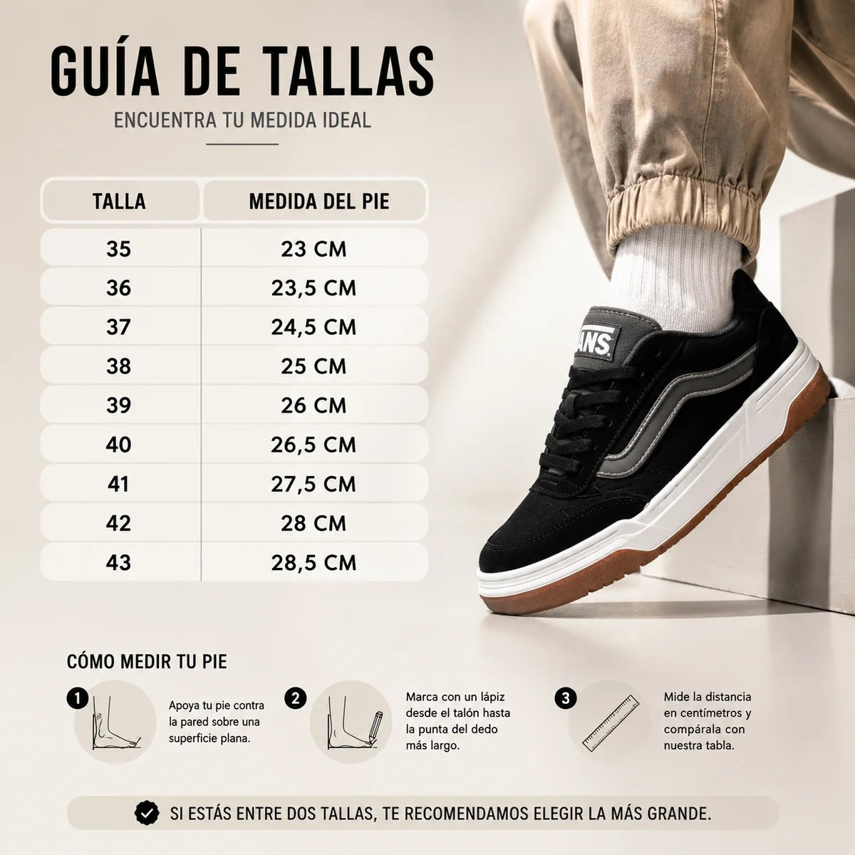 Guía de tallas NeoWalk