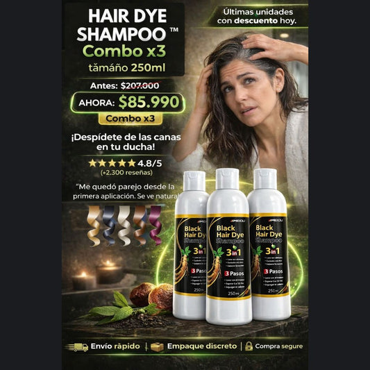 ¡Nuevo! Shampoo Black Hair Dye™ AntiCanas