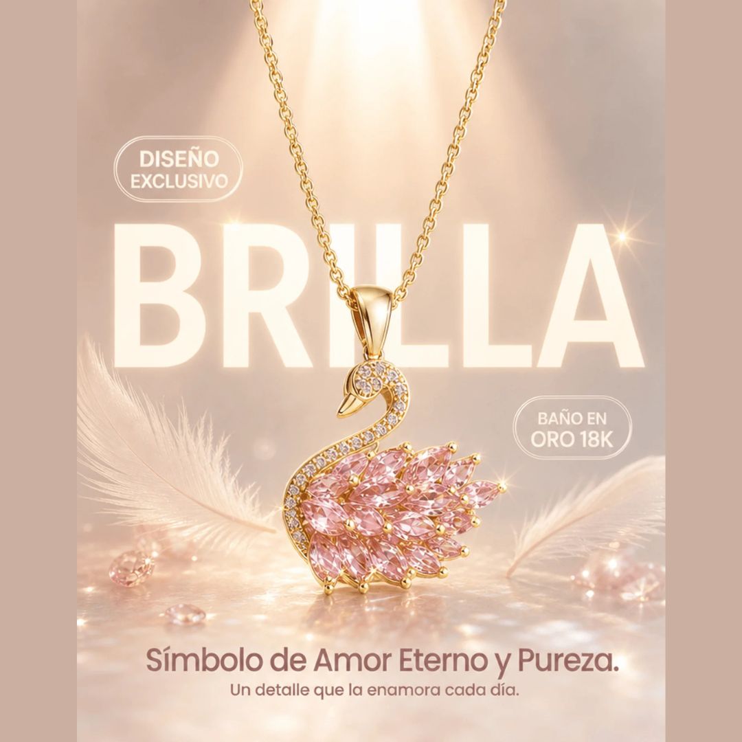 ¡Nuevo! Collar Cisne Encantado | Baño Oro 18k + Caja Regalo Gratis✨🦢
