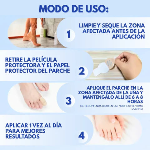 parche antifúngico para uñas