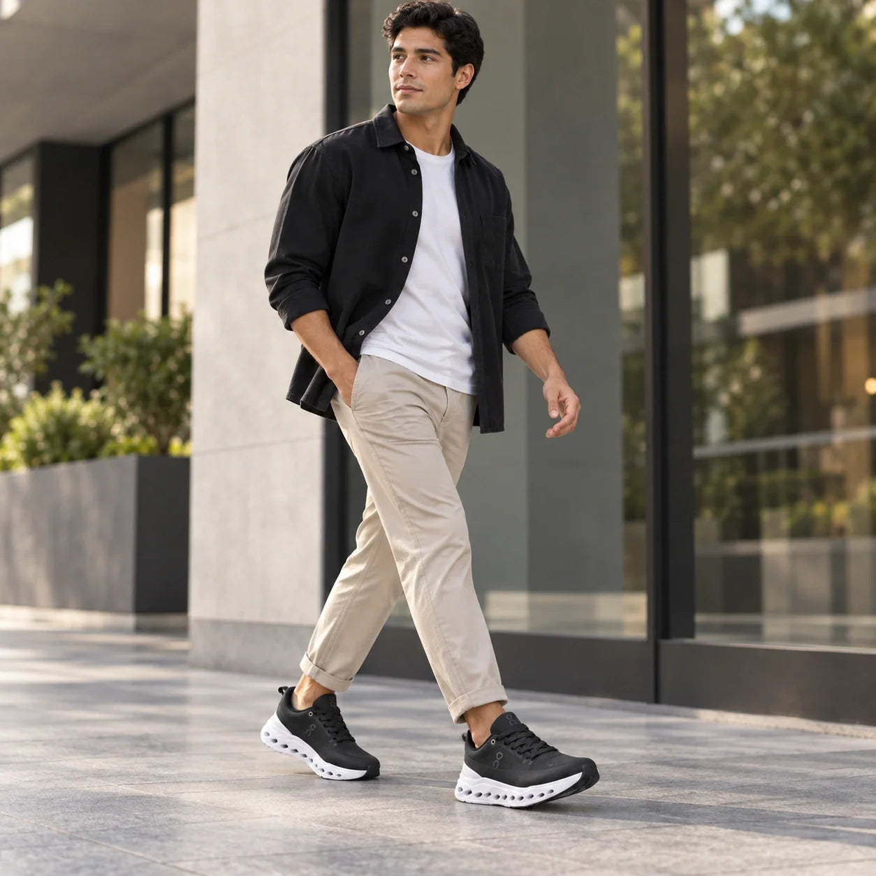 NOVA CLOUD tenis negros para caminar