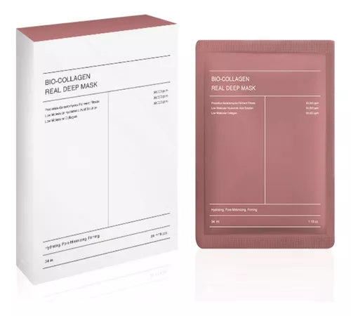 ¡Nuevo! Bio-Collagen Real Deep Mask — Caja x4 mascarillas coreanas con colágeno
