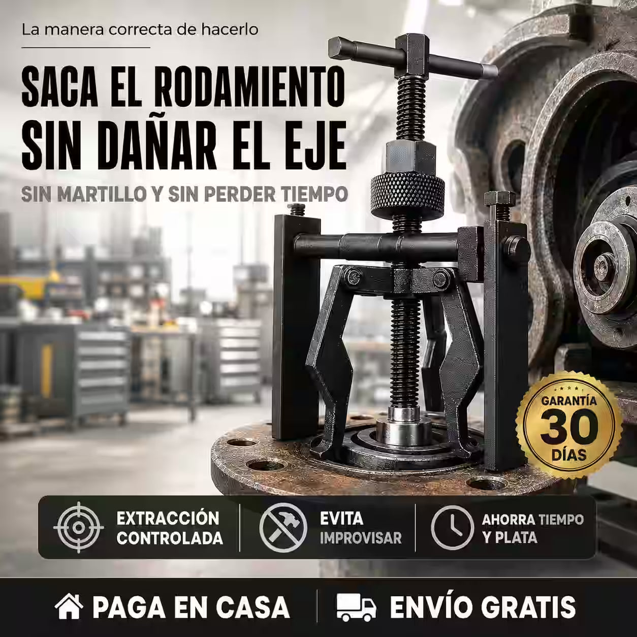 ¡Nuevo! Extractor de Rodamientos y Poleas™