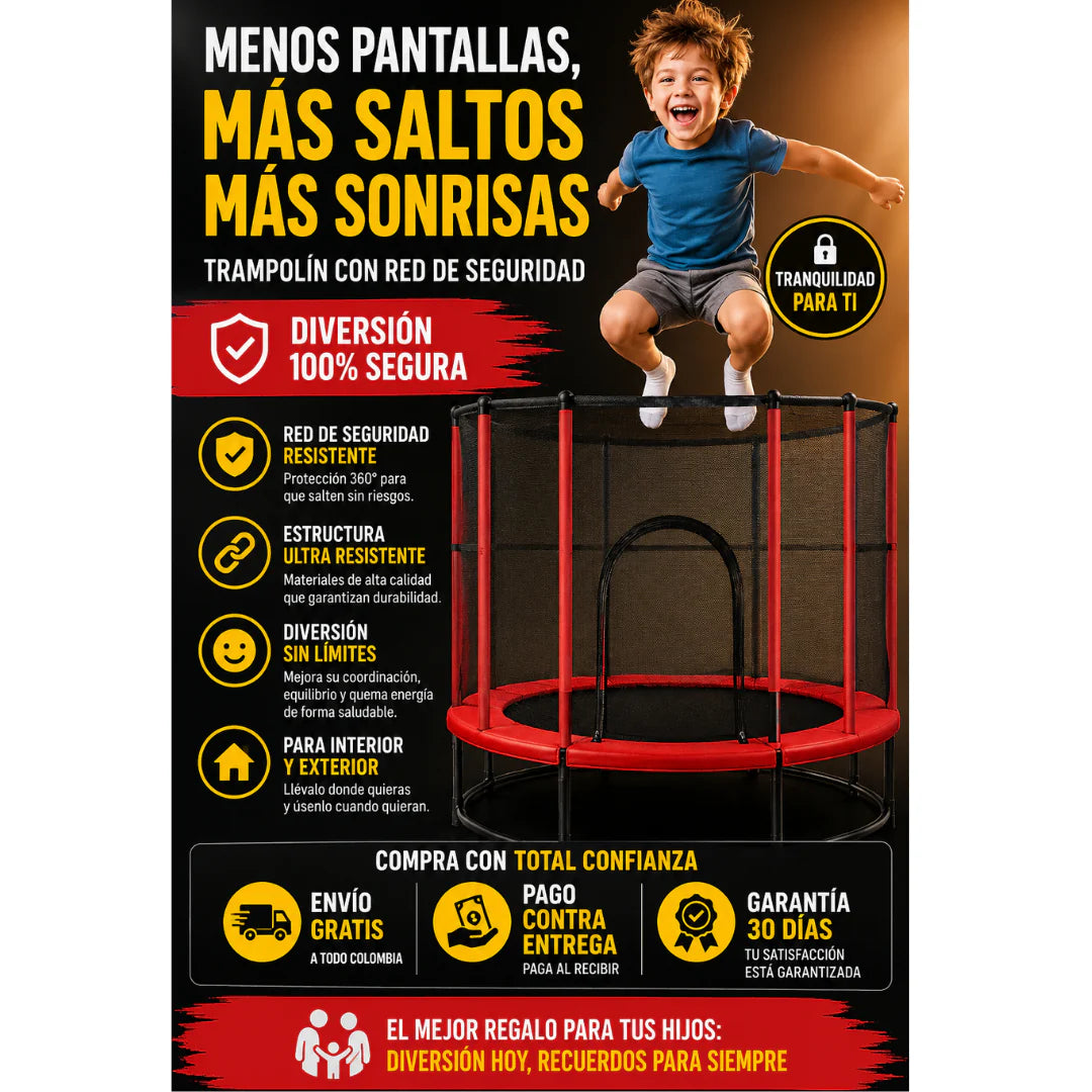 ¡Nuevo! Happy Jumpers® Con Red De Seguridad