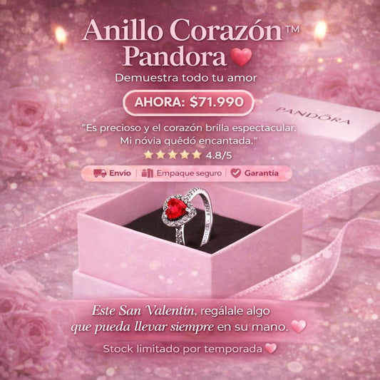 ¡Nuevo! Anillo Corazon Pandora